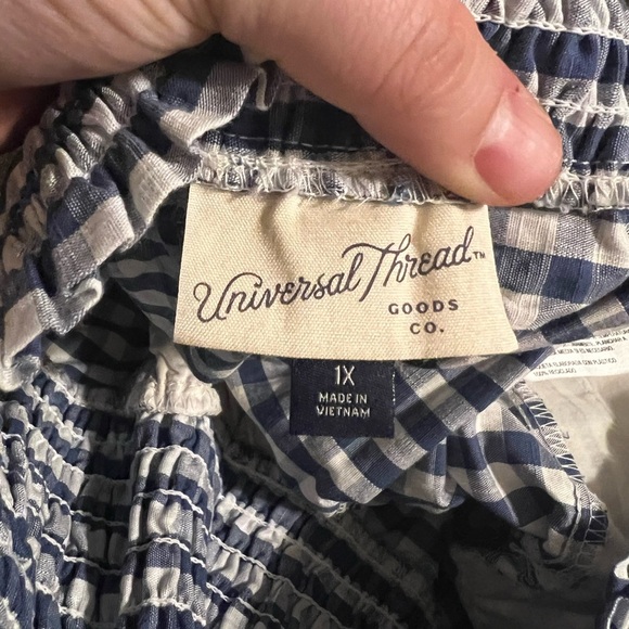 NWT Universal Thread Blue & White Checkered Skirt - Picture 4 of 11